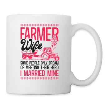 Farming Farmer Wife Tractor Farmer - Tasse - Weiß - Rechts