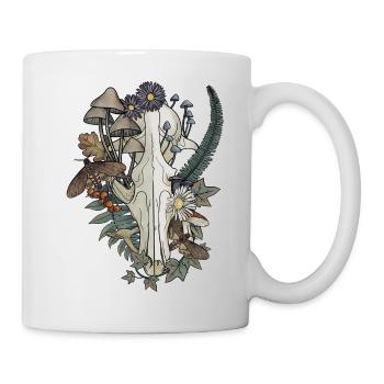 Herbstlicher Fuchs Skul - Tasse - Weiß - Rechts