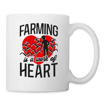 Farming Farmer Girl Heart Farming - Mug - white - Right