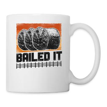 Agriculteur Hay Bale Pun - Mug blanc - blanc - Droite