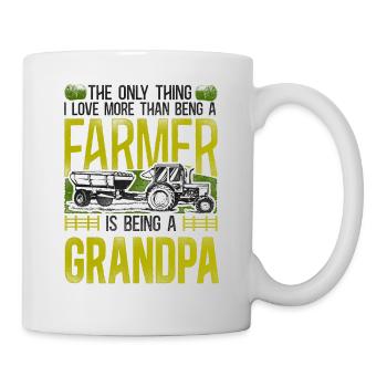 Agriculteur Agriculteur Grand-père Tracteur - Mug blanc - blanc - Droite