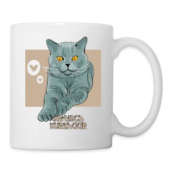 Chat britannique à poil court - Mug blanc - blanc - Droite