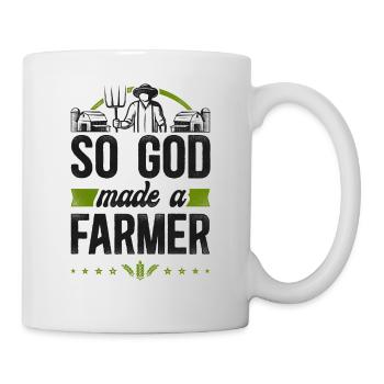 Farming Farmer Vintage So God Made - Tasse - Weiß - Rechts
