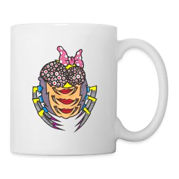 Spinnen Frau - Tasse - Weiß - Rechts