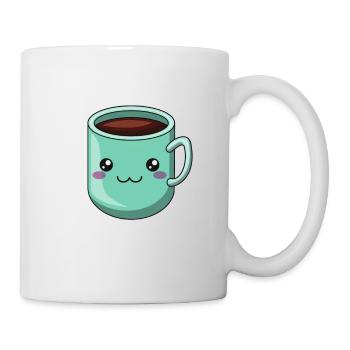 funny "Coffee makes my day better" coffee design - Mug - white - Right
