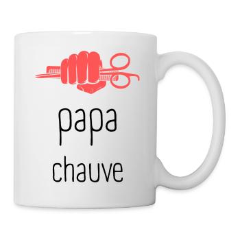 papa chauve - Mug blanc - blanc - Droite