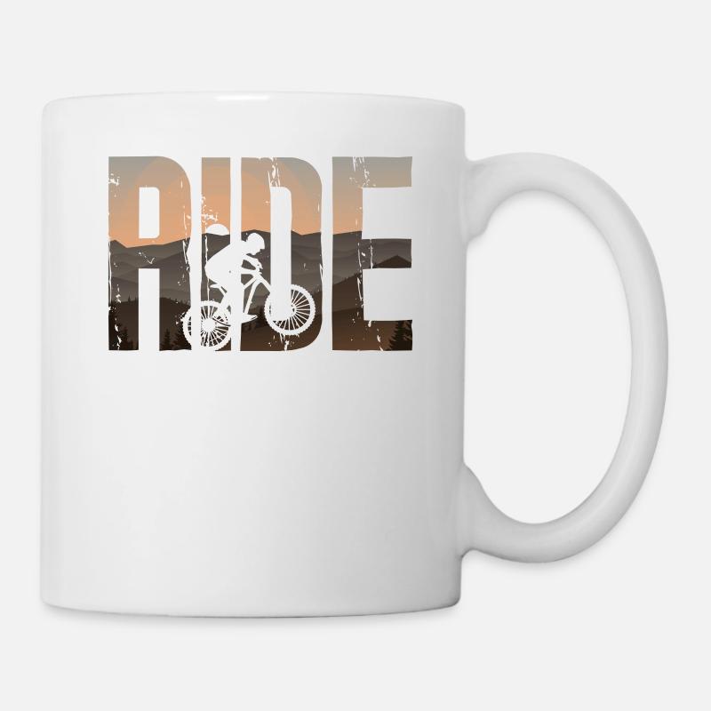 Enduro VTT VTT Équitation - Mug blanc - blanc