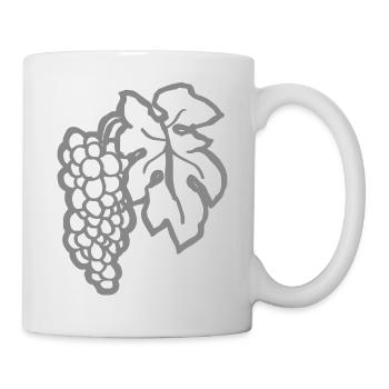 Weinrebe Pinot Noir Geschenk lustig Winzer Traube - Tasse - Weiß - Rechts