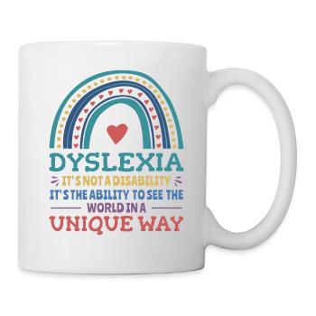 Dyslexia Awareness Dyslexic - Mug - white - Right