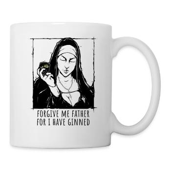 Gin Saying Forgive Me Father For I Have Ginned - Mug - white - Right