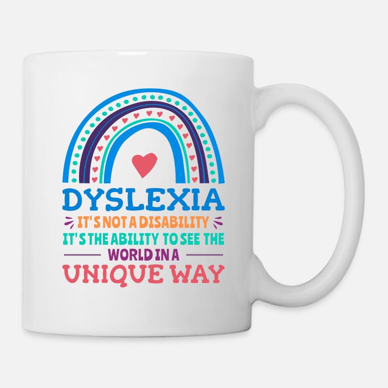 Dyslexia Awareness Dyslexic - Mug - white