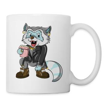Monica, Racoon - Tasse - Weiß - Rechts