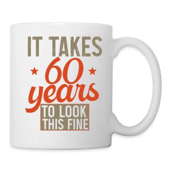 It takes 60 years retro birthday gift - Mug blanc - blanc - Droite