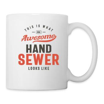 Funny Awesome Hand Sewer Job Occupation - Mug - white - Right
