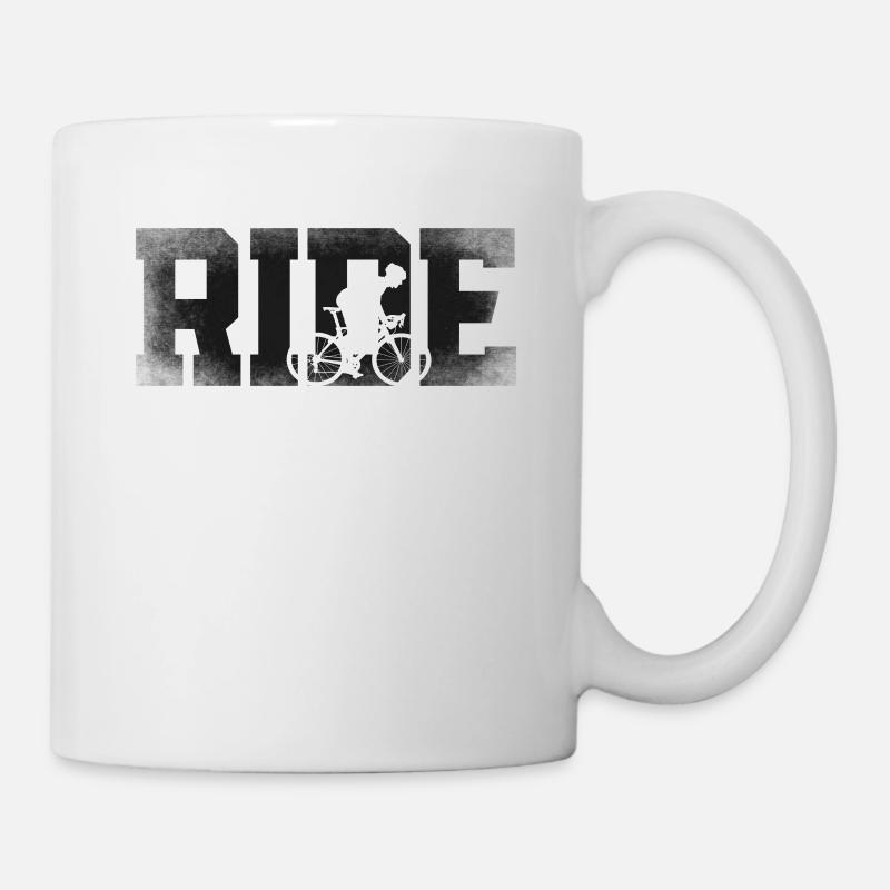 Drôle de vélo de route à vélo - Mug blanc - blanc