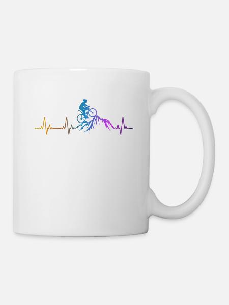 Drôle de vélo de route à vélo - Mug blanc - blanc