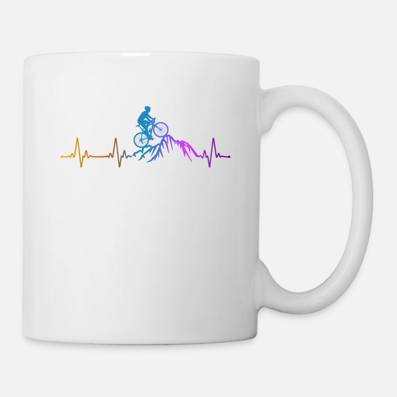 Drôle de vélo de route à vélo - Mug blanc - blanc