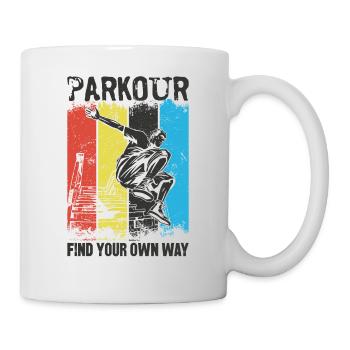 Parkour Free Running Traceur - Tasse - Weiß - Rechts