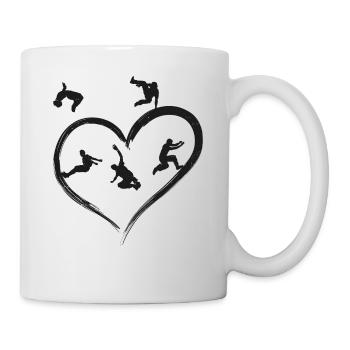 Parkour Free Running Traceur Coeur - Mug blanc - blanc - Droite