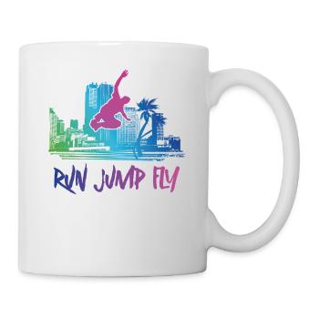 Parkour Free Running Traceur 80s - Mug blanc - blanc - Droite