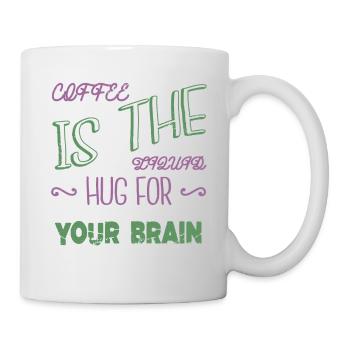 happy coffee sayings coffeebean funny sayings - Tasse - Weiß - Rechts
