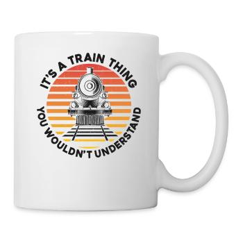 Steam Train Driver Trainspotting - Tasse - Weiß - Rechts