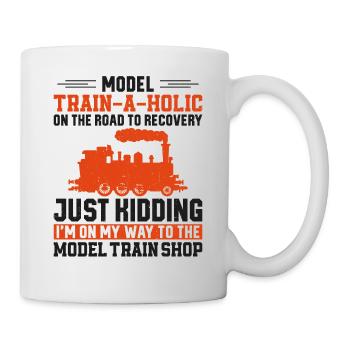 Steam Train Driver Trainspotting - Mug - white - Right