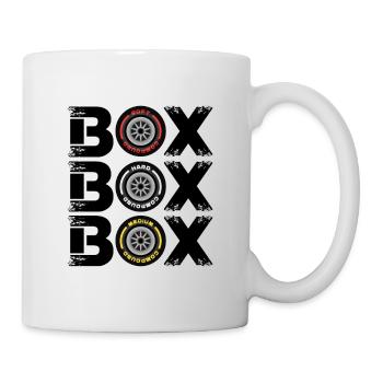 Box Box Box Grand Prix Reifenmischung V2 Design - Tasse - Weiß - Rechts