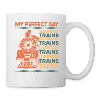 Steam Train Driver Trainspotting - Mug - white - Right