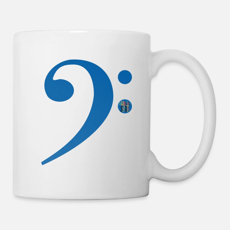 Bassschlüssel - Tasse - Weiß