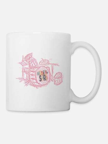 Schlagzeug/Drums - Tasse - Weiß