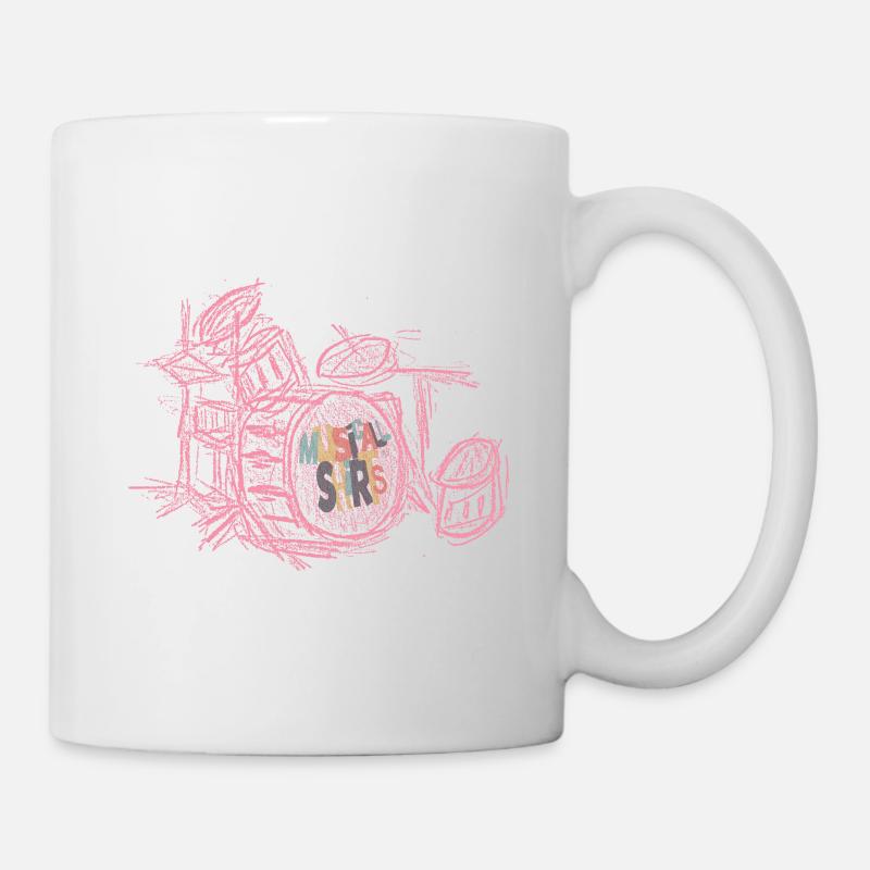 Schlagzeug/Drums - Tasse - Weiß