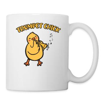 Trumpet Player Girl Chicken - Mug - white - Right