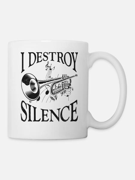 Trompettiste Vintage I Destroy - Mug blanc - blanc