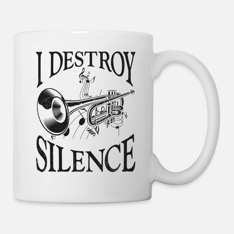 Trompettiste Vintage I Destroy - Mug blanc - blanc