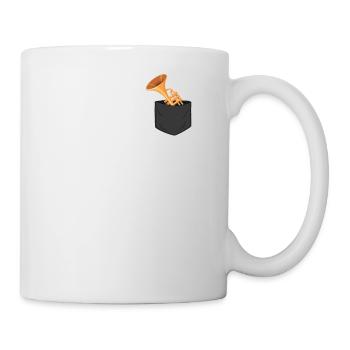 Trumpet Player Pocket - Tasse - Weiß - Rechts