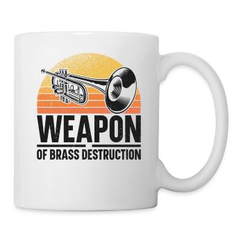 Trumpet Player Pun Retro Vintage - Tasse - Weiß - Rechts