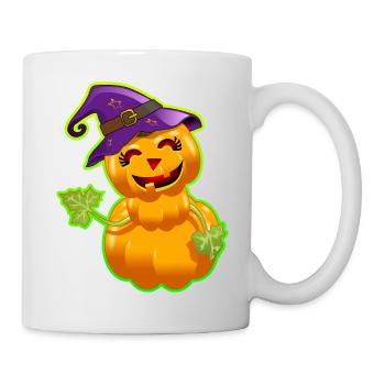 Mignonne Citrouille d'Halloween – Orange - Mug blanc - blanc - Droite