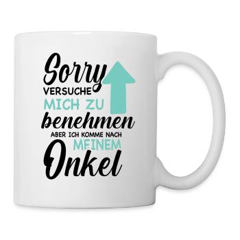 Ich versuche mich zu benehmen - Onkel - Tasse - Weiß - Rechts