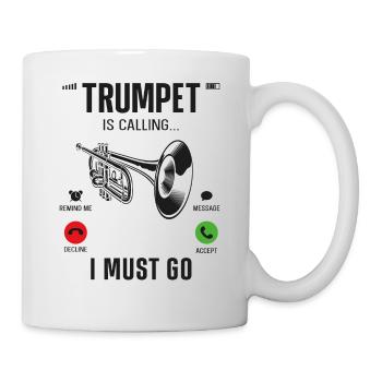 Trumpet Player Phone Display - Mug - white - Right