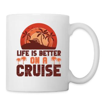 Croisière Vacances Rétro Life Est - Mug blanc - blanc - Droite