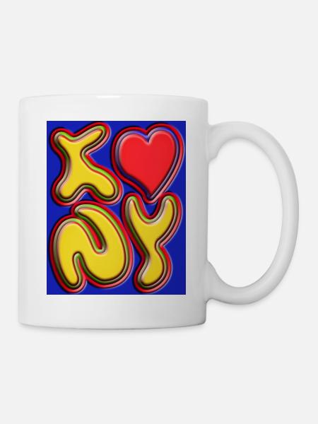 I Love NY in different colors - Mug - white
