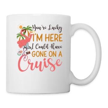 Vacances en bateau de croisière Vous avez de la chance - Mug blanc - blanc - Droite