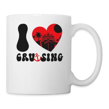 Cruise Ship Vacation Heart I Love - Mug - white - Right
