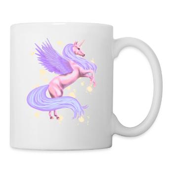 Licorne enchanteresse rose et violette - Mug blanc - blanc - Droite