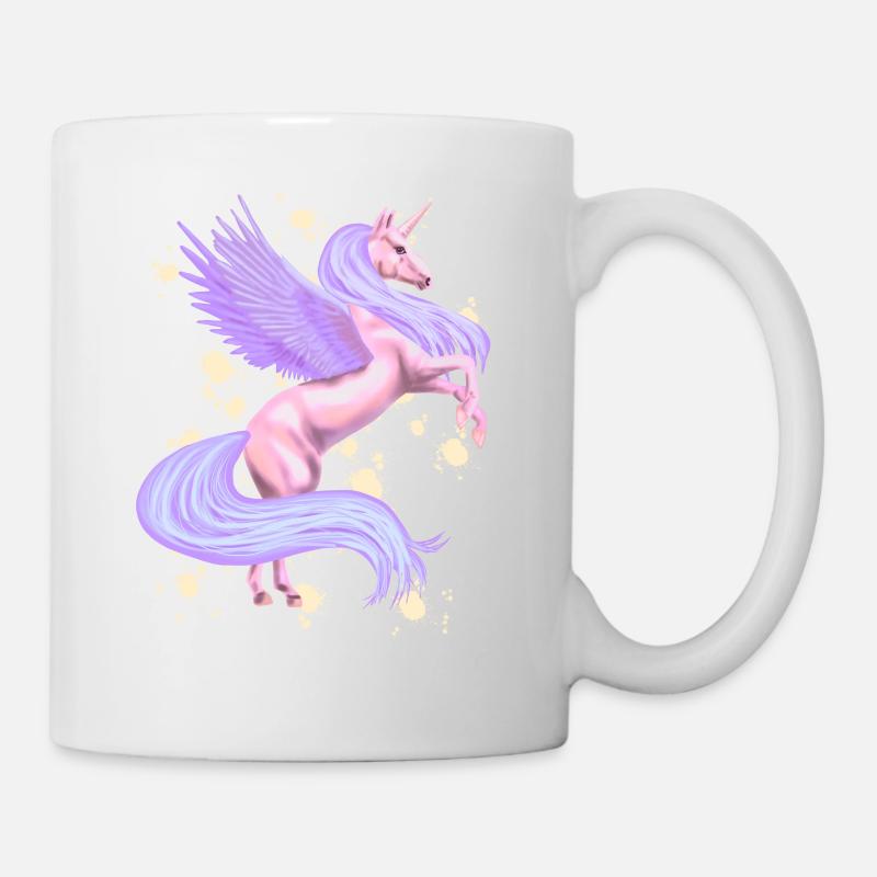 Zauberhaftes Einhorn Pink und Lila - Tasse - Weiß