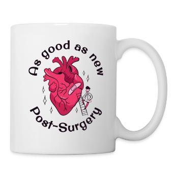 So gut wie neu Postoperativ Herzoperation Herz-OP - Tasse - Weiß - Rechts