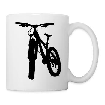 Vélo de montagne vectoriel - Mug blanc - blanc - Droite