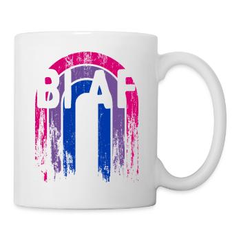 Bi AF Bisexuel LGBTQ Bi Pride LGBT Funny Pride - Mug blanc - blanc - Droite