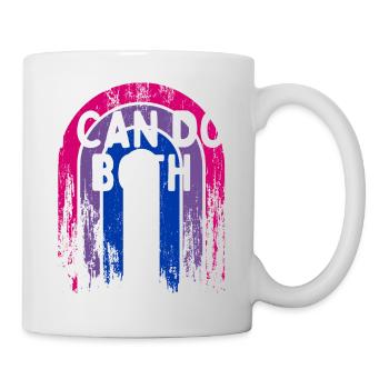 Je peux faire les deux bisexuels LGBTQ Bi Pride Pansexual - Mug blanc - blanc - Droite